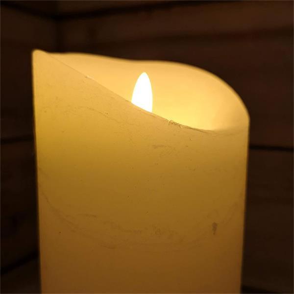 Cream Flickabright Candle 18x9cm