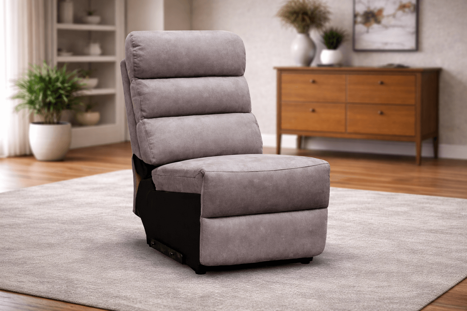 Urban Modular - Brown-Grey - Fabric Armless Element