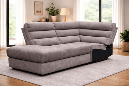 Urban Modular - Brown-Grey - Fabric LHF Square Corner Chaise