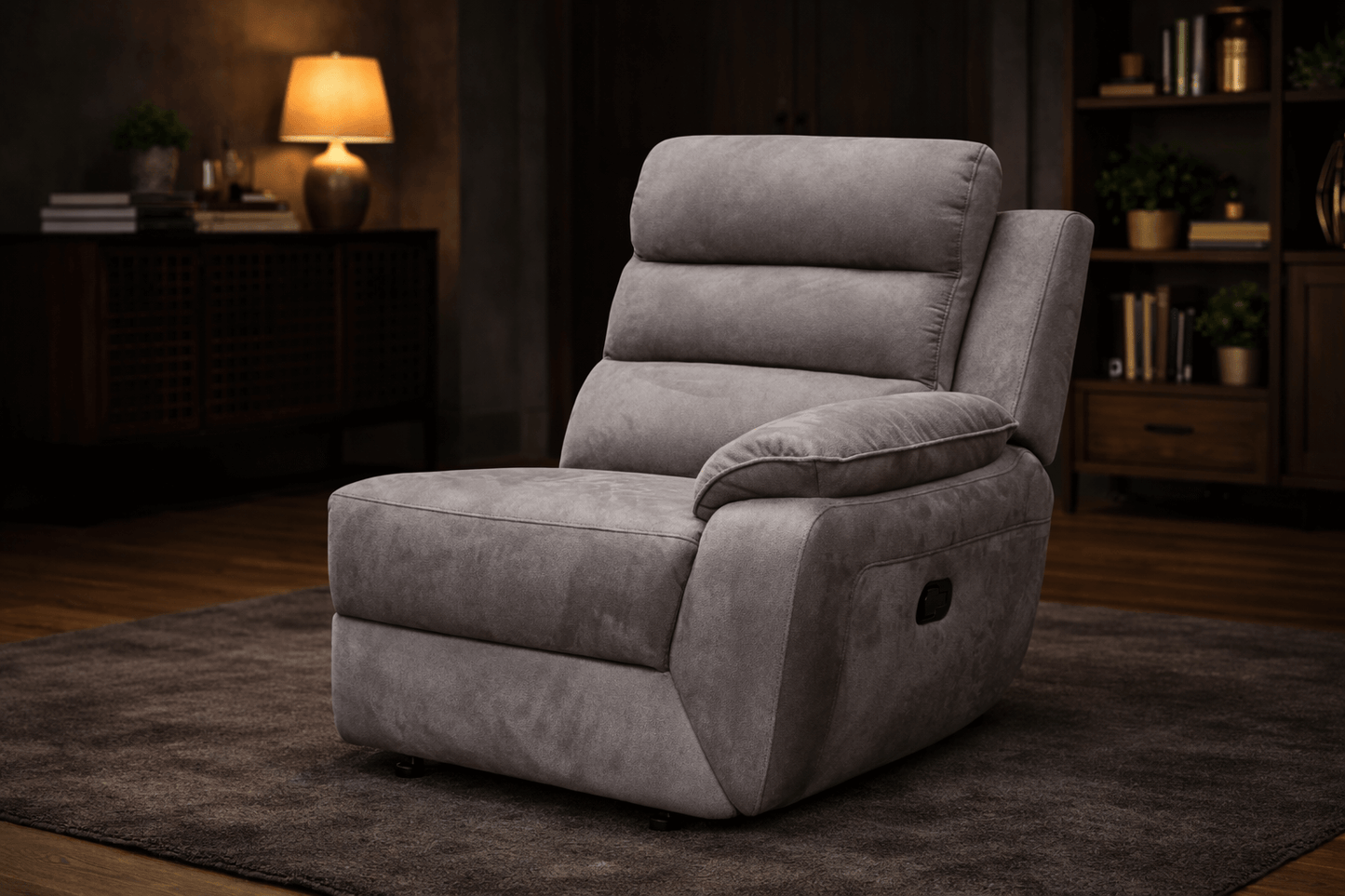 Urban Modular - Brown-Grey - Fabric RHF Power Recliner