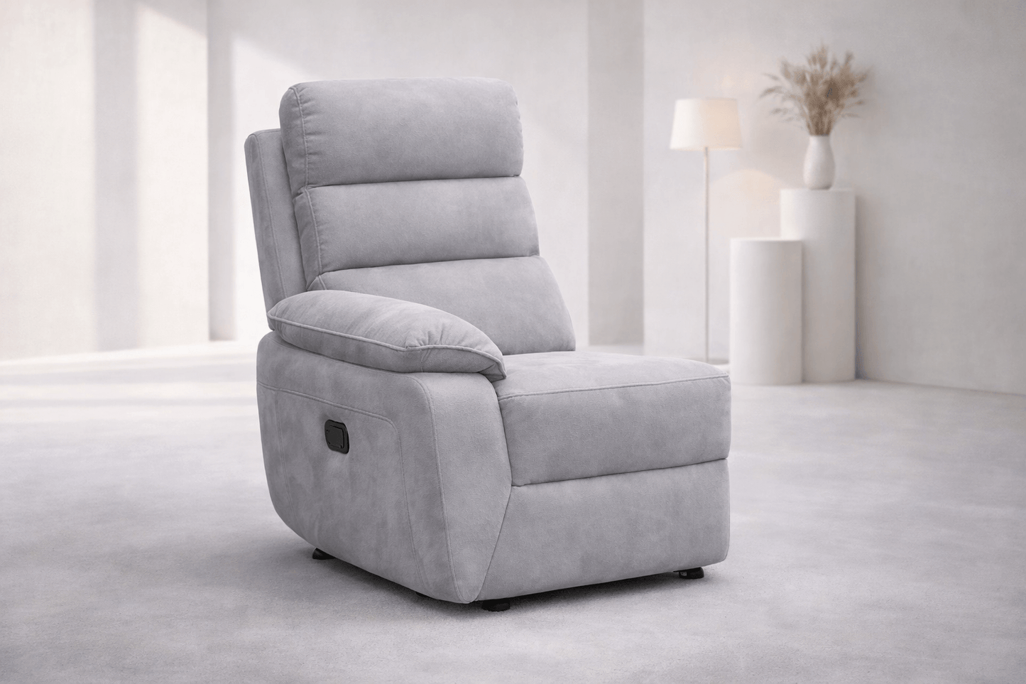 Urban Modular - Gray-Charcoal - Fabric LHF Power Recliner