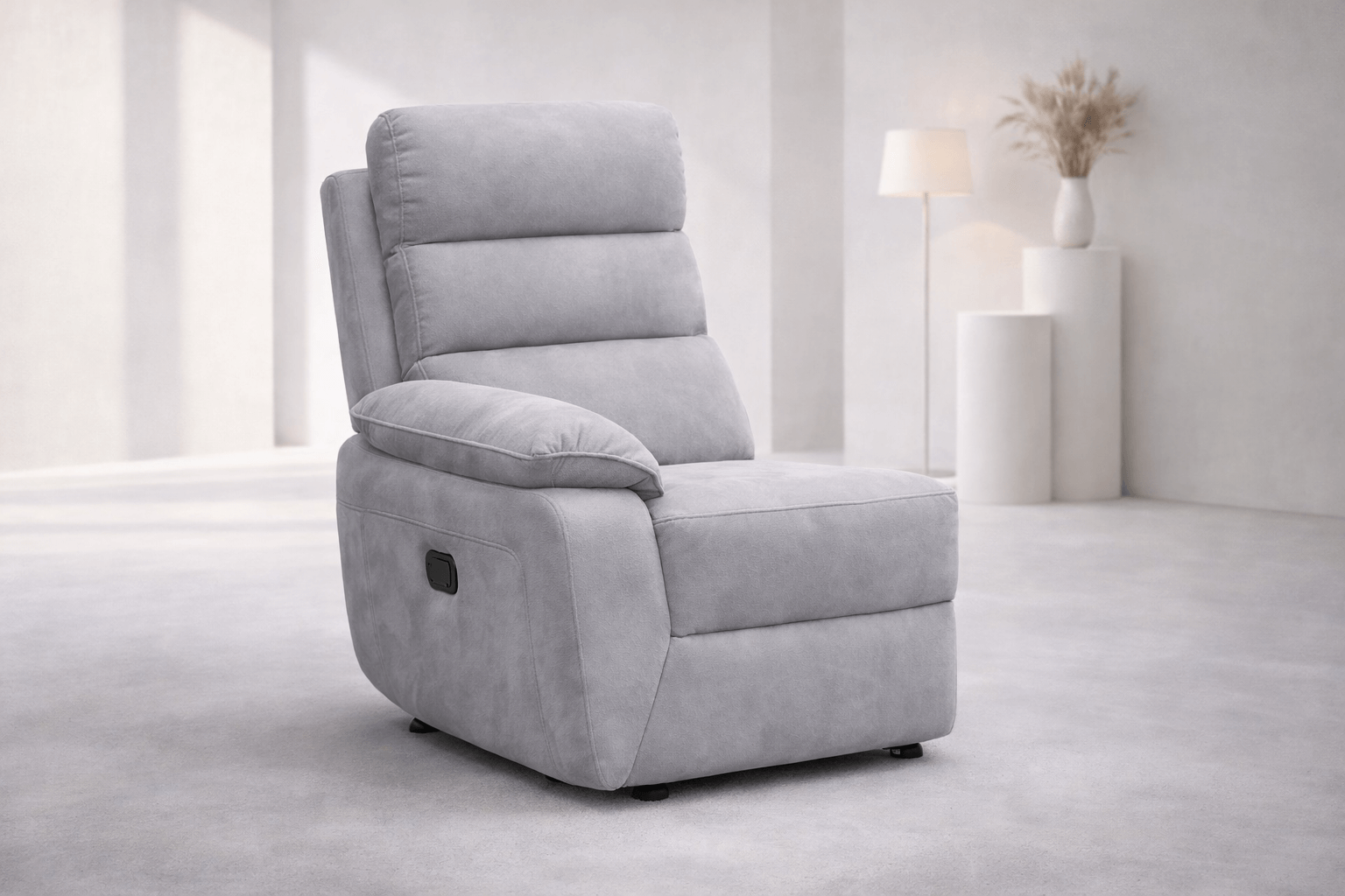 Urban Modular - Gray-Charcoal - Fabric LHF Power Recliner