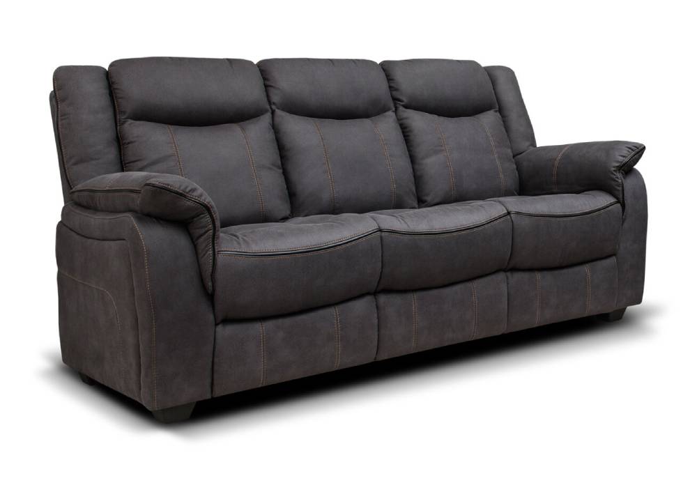 ontario charcoal 3 seater sofa