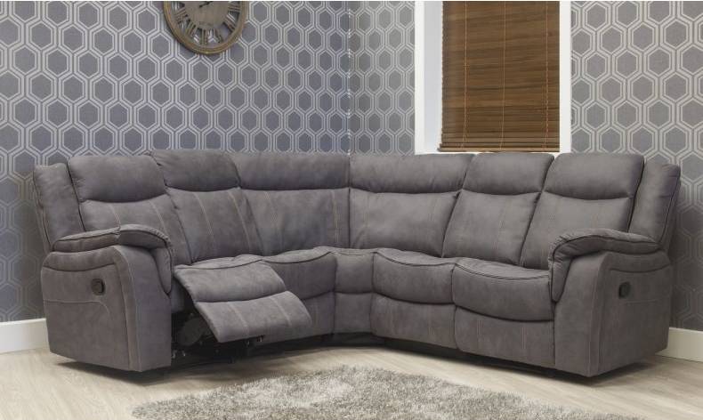 charcoal fabric corner sofa