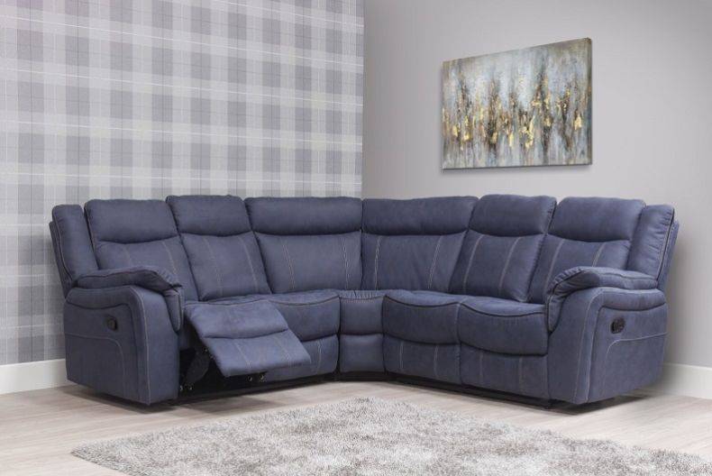 ontario denim fabric corner sofa