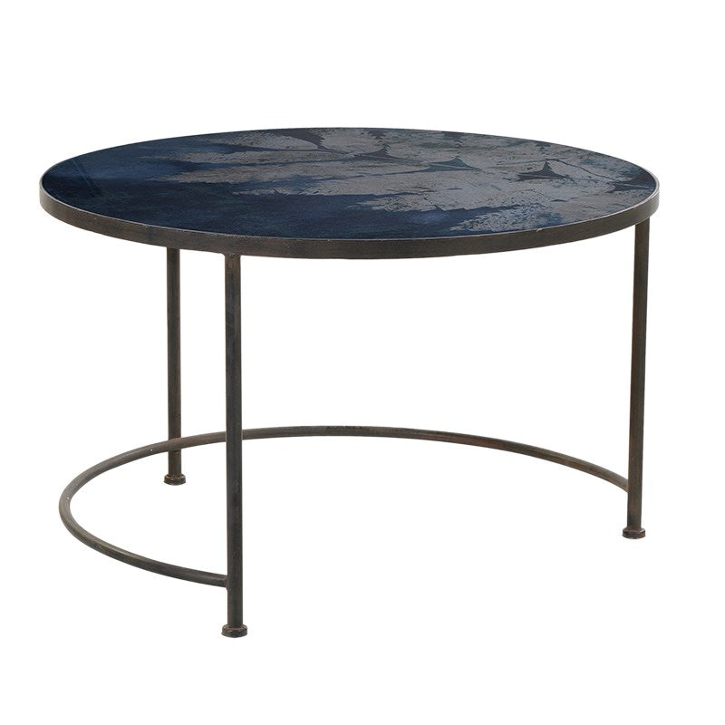 leaf glass coffee table