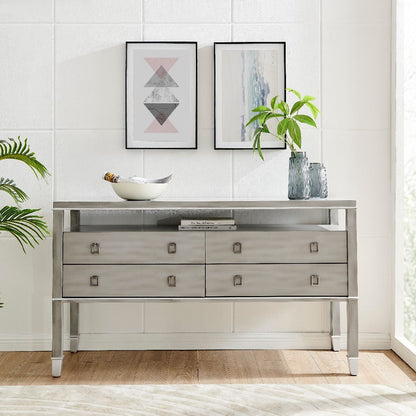 Carter 4 Drawer Silver Sideboard