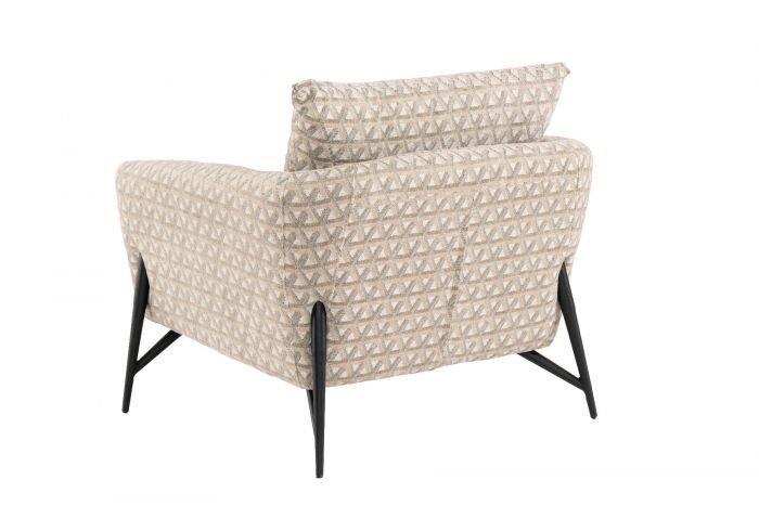 Back of Hilton Armchair - Light Grey Parquet