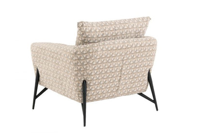 Back of Hilton Armchair - Light Grey Parquet