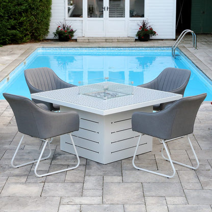 Santorini Square Table with Firepit
