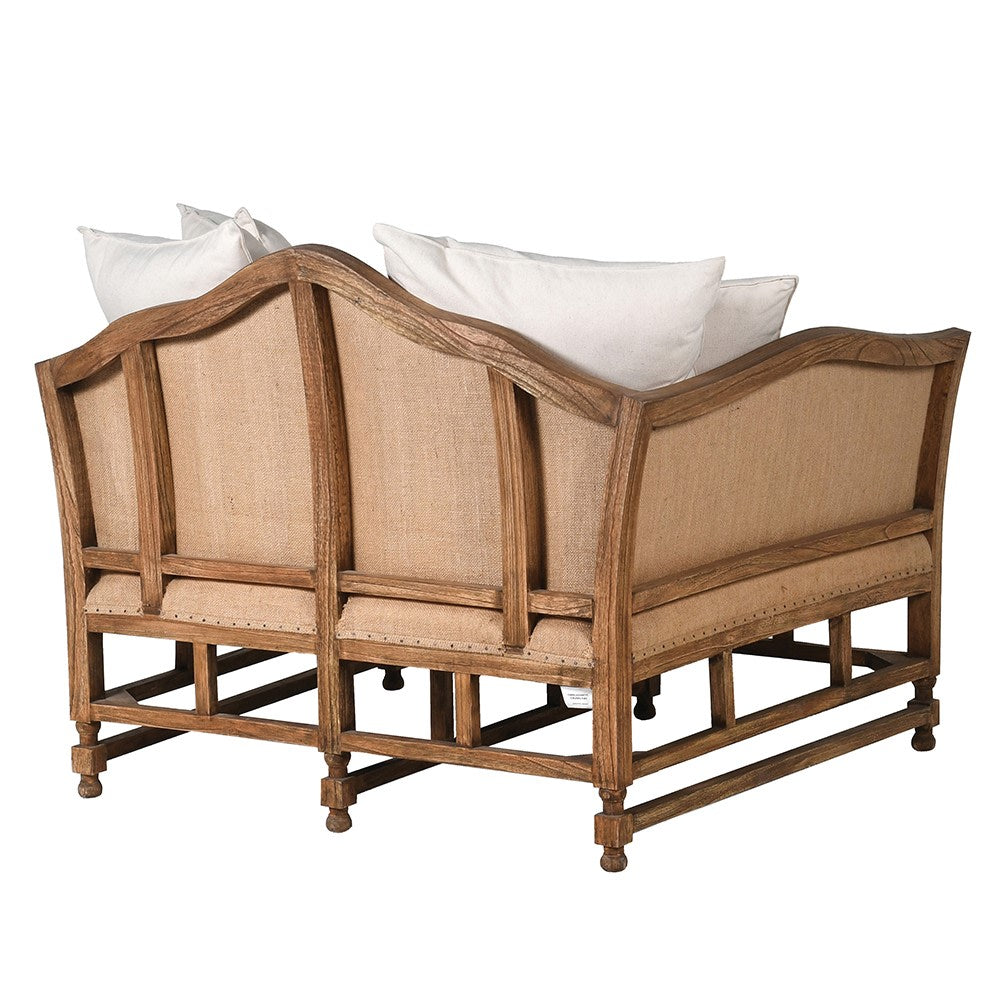 2 seater Cream Loose Cushion Sofa