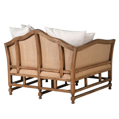 2 seater Cream Loose Cushion Sofa