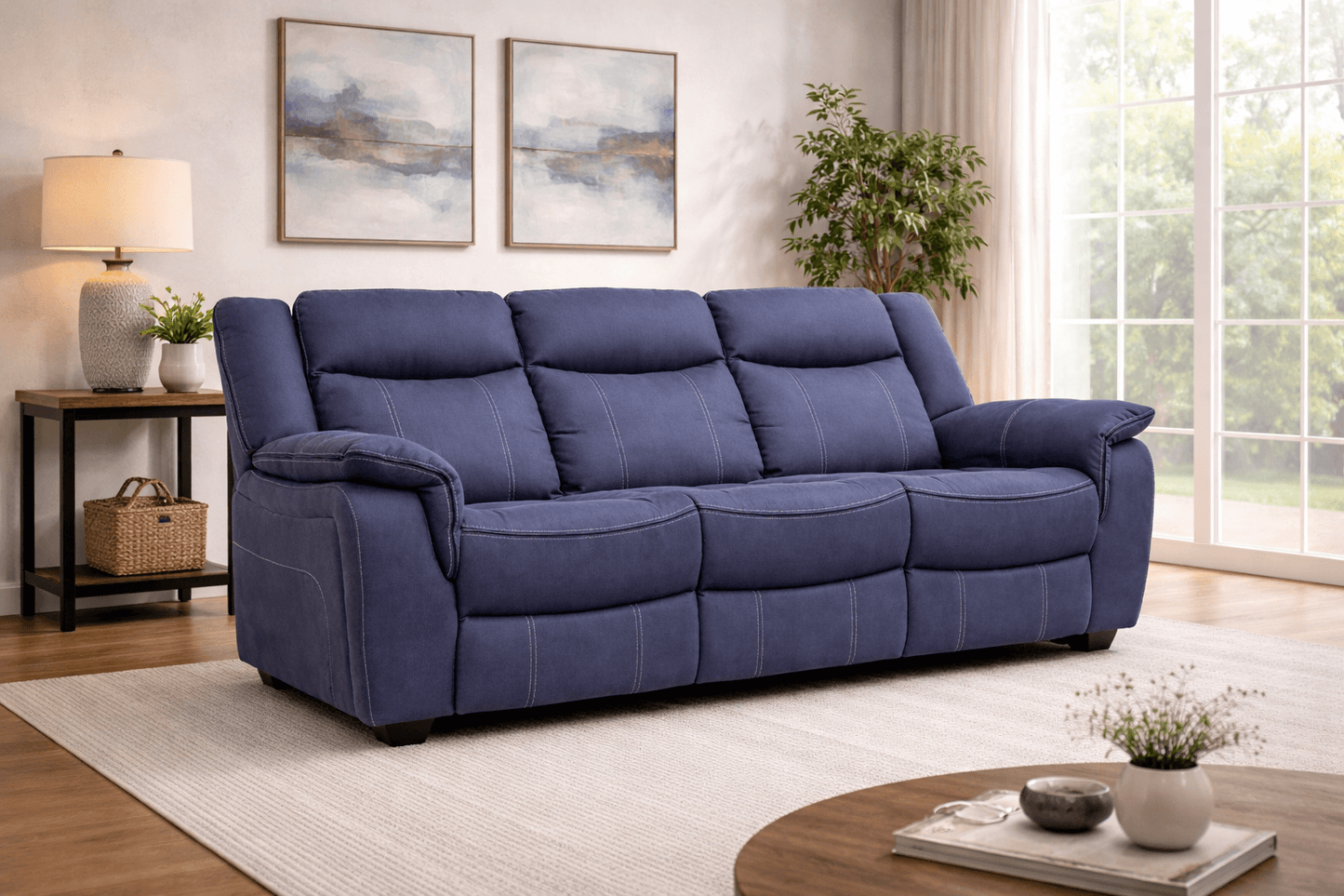 Brooklyn Denim - Fabric 3 Seater