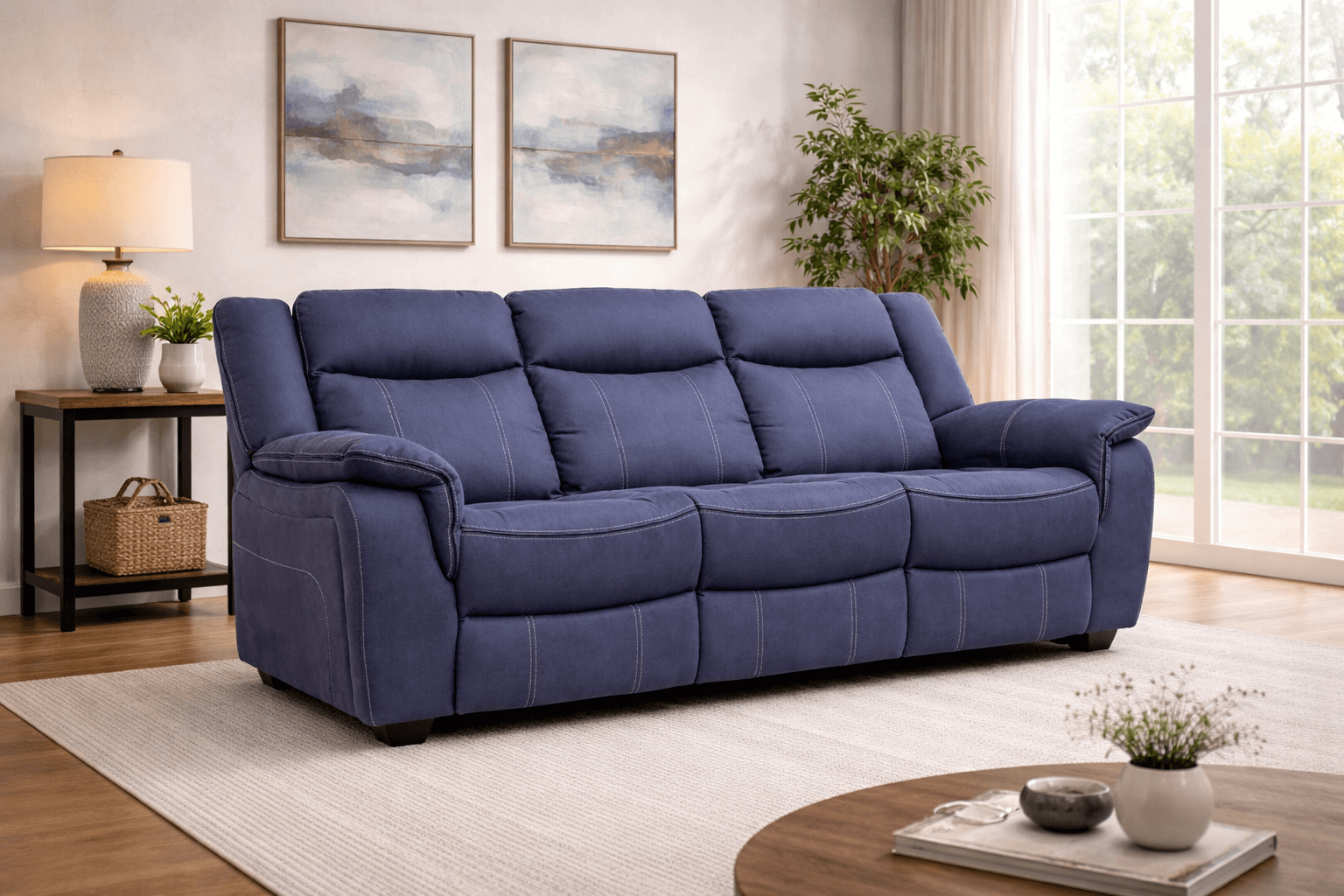 Brooklyn Denim - Fabric 3 Seater
